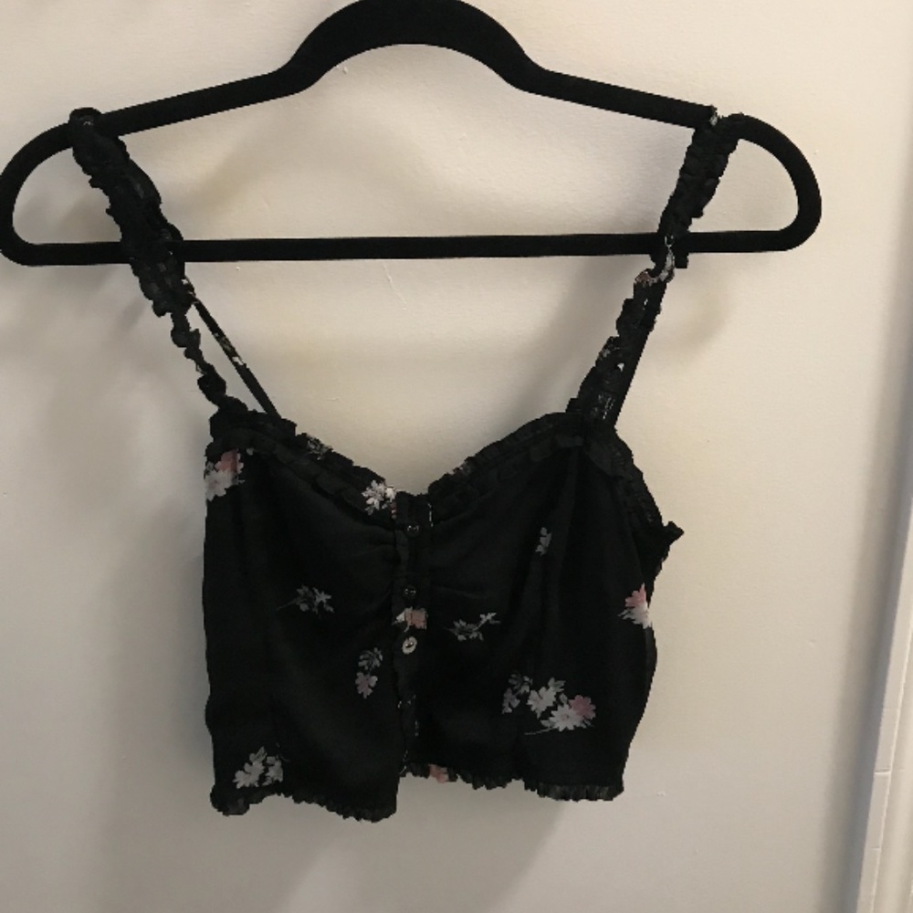 Abercrombie Black Cropped Tank
